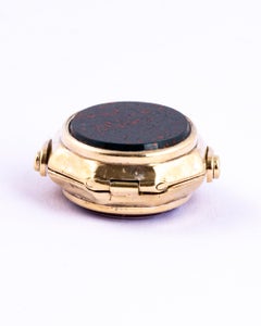 Victorian Bloodstone and Sardonyx 9 Carat Gold Locket Fob