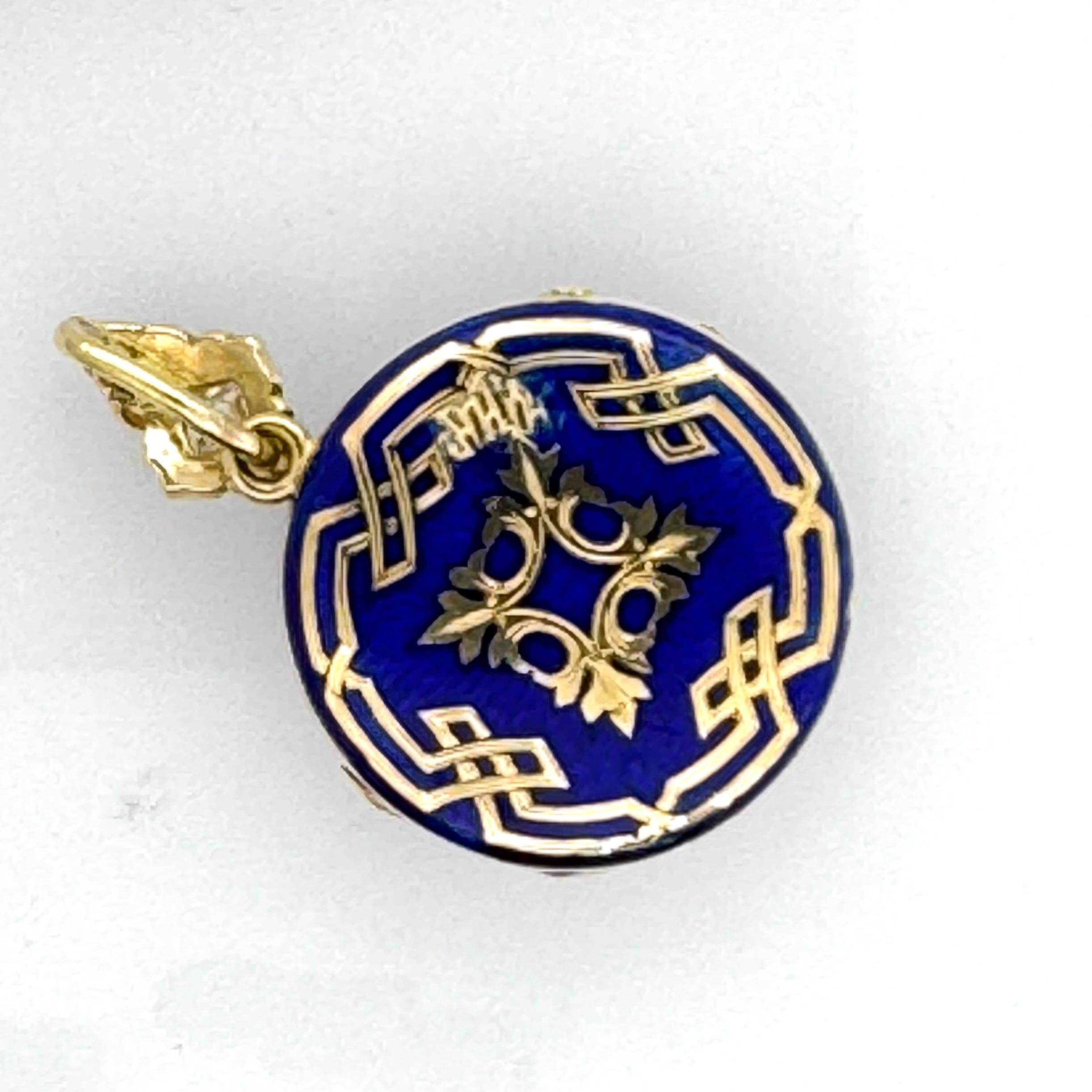 Victorian Blue Enamel Pendant Locket with Diamond star In Good Condition For Sale In MELBOURNE, VIC