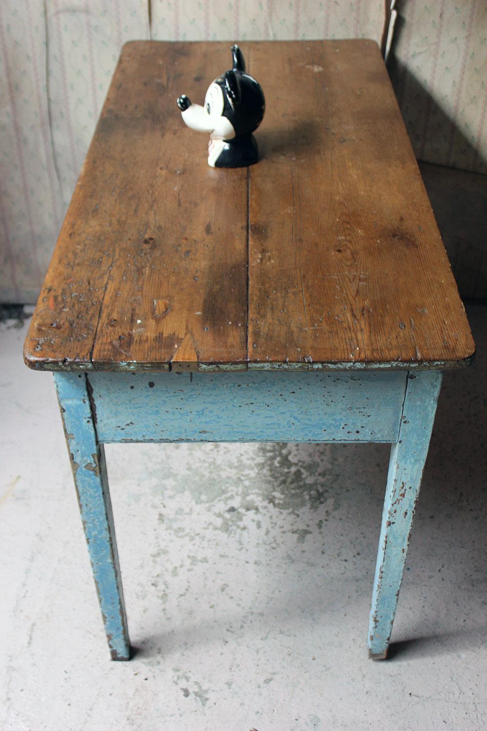 Victorian Blue Painted Pine Side Table, circa 1880 6