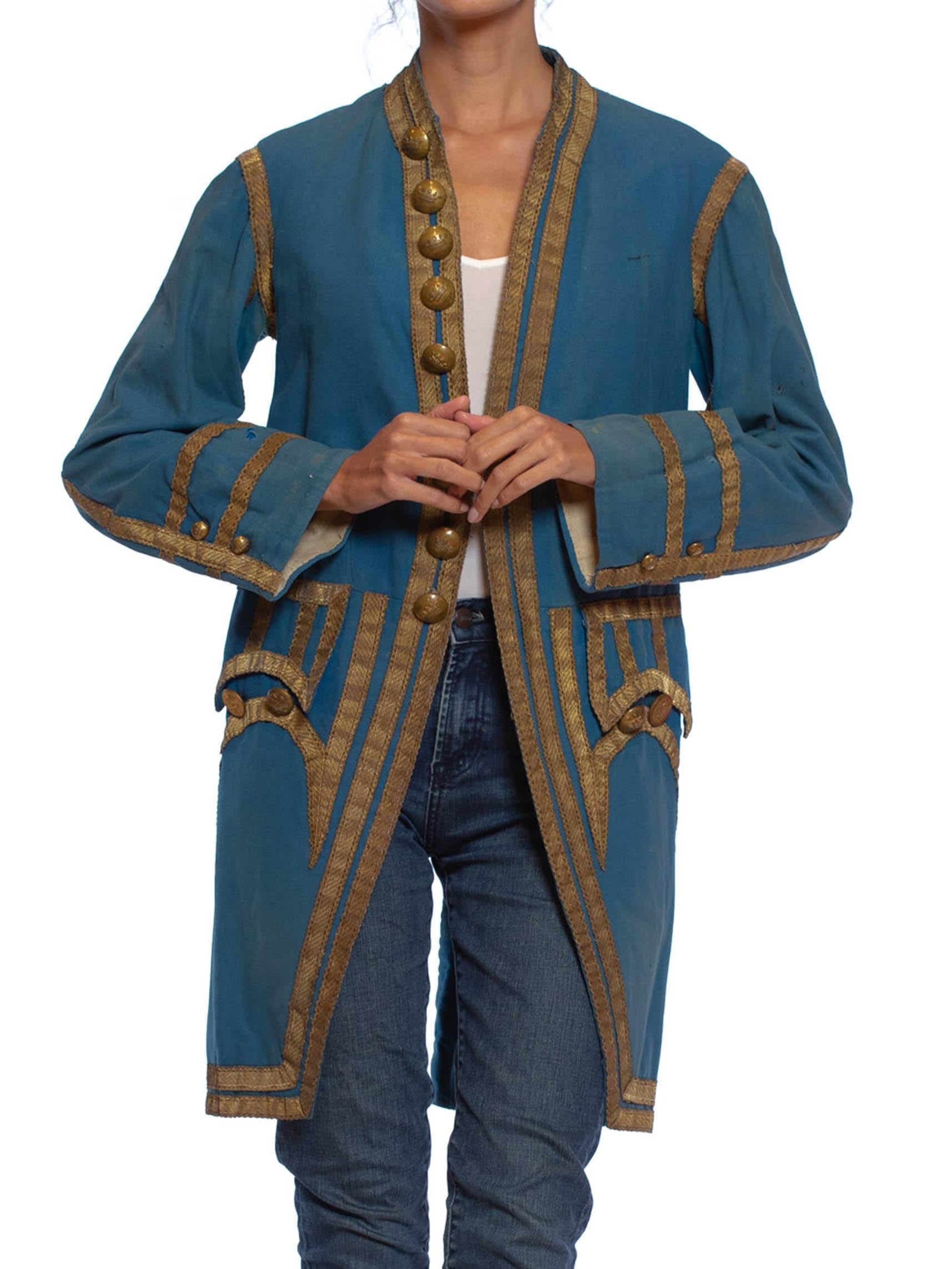 blue victorian coat