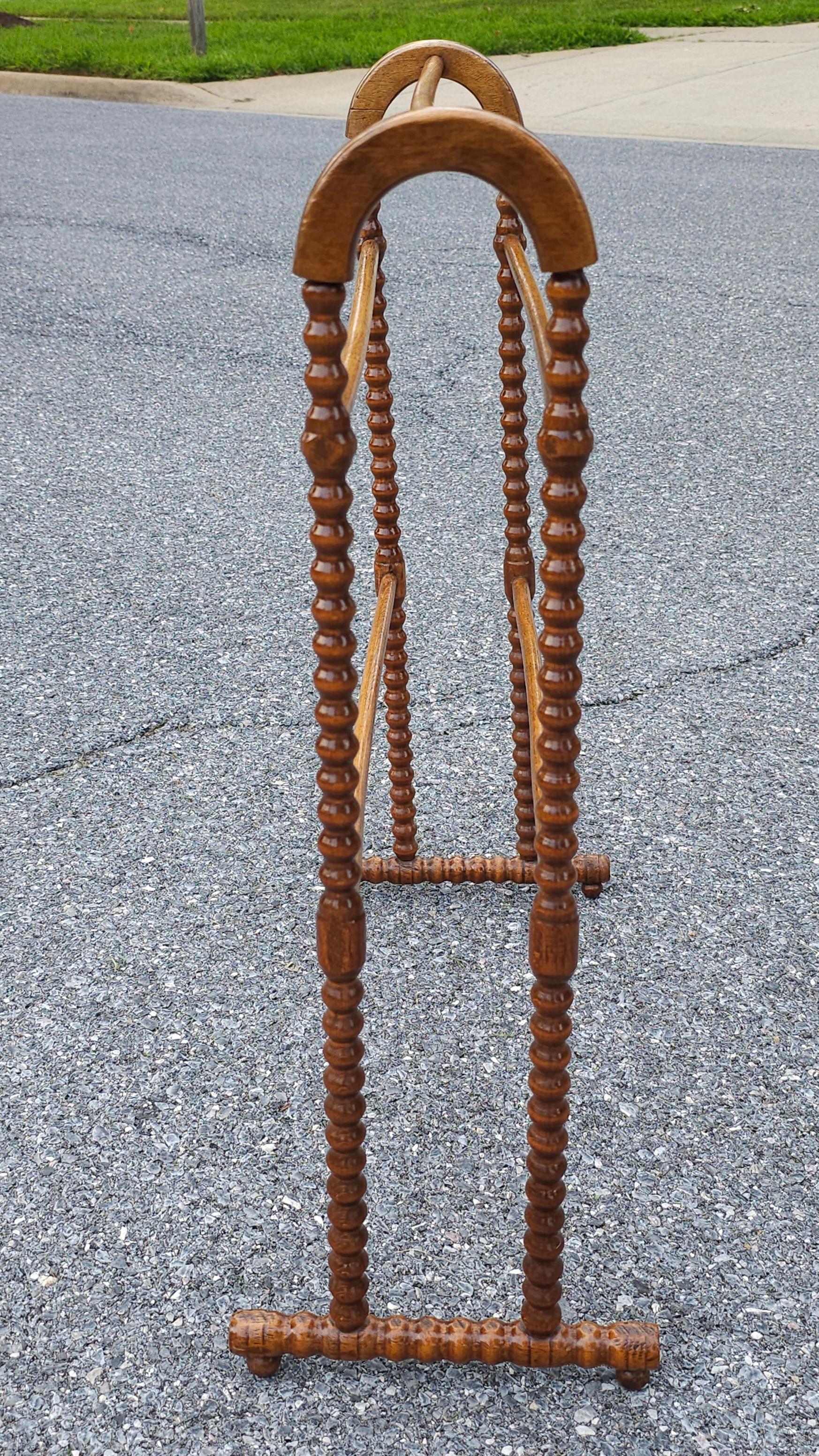 American Victorian Bobbin Frame Mahogany Quilt Rack