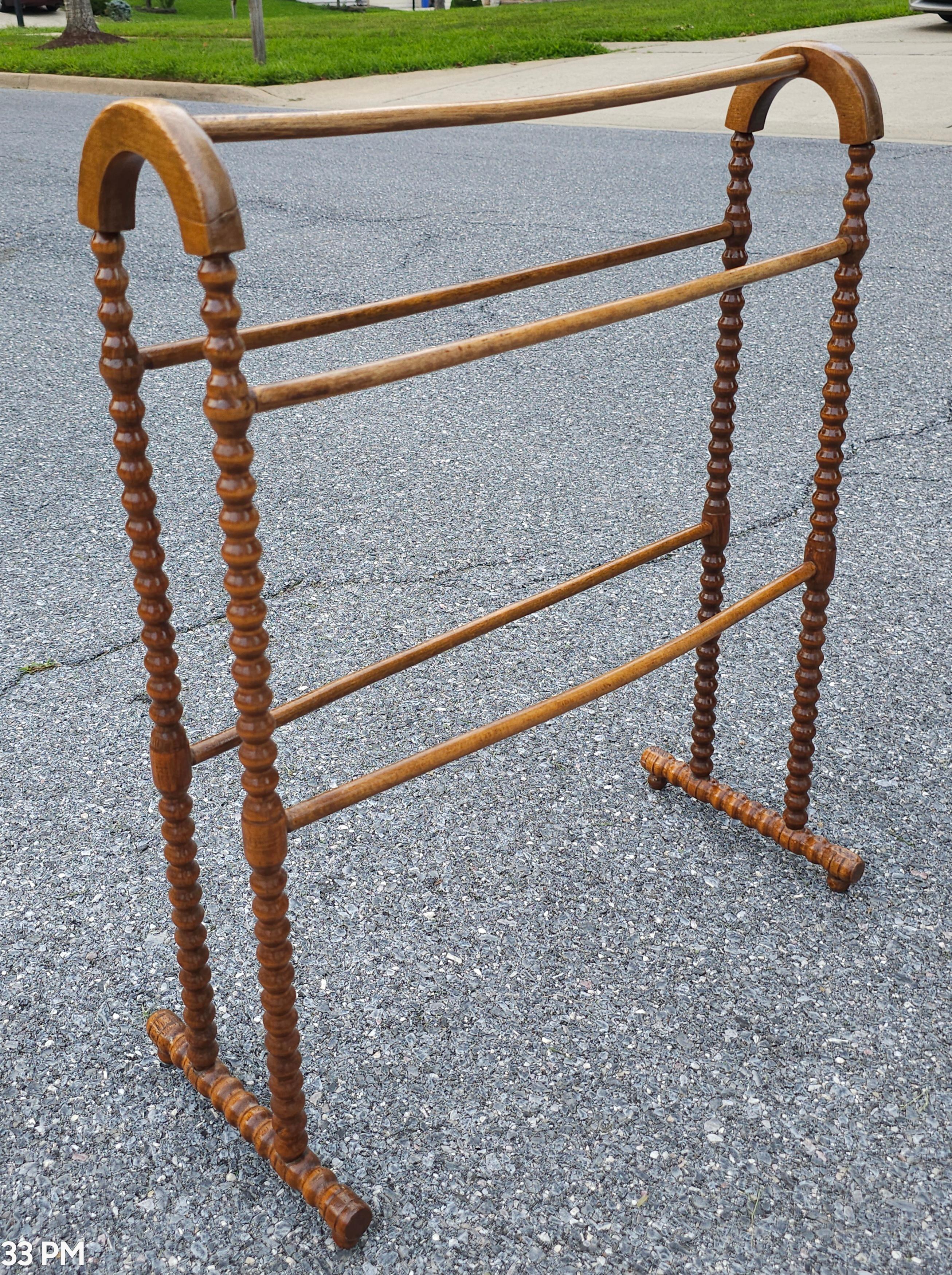 Carved Victorian Bobbin Frame Mahogany Quilt Rack