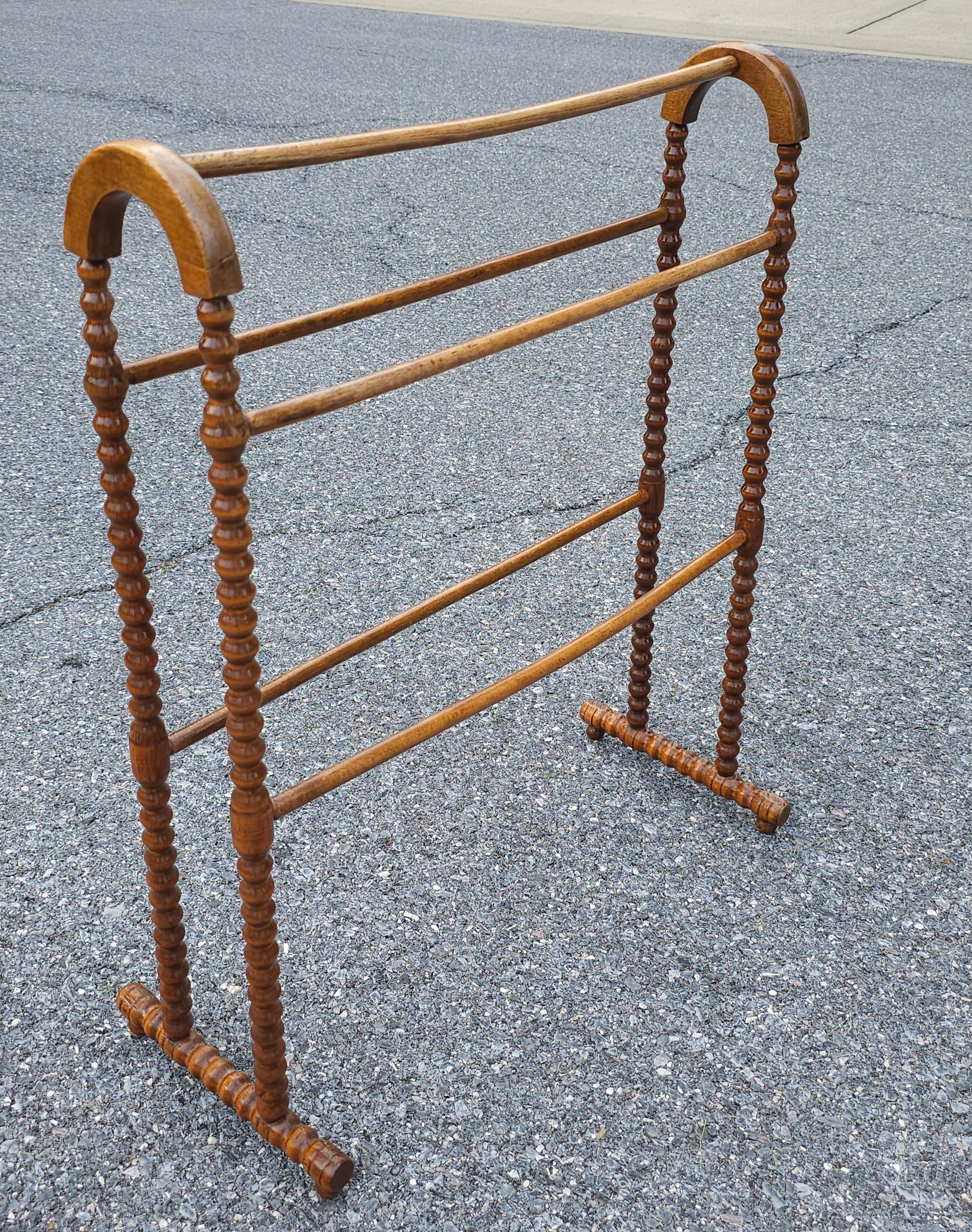 20th Century Victorian Bobbin Frame Mahogany Quilt Rack