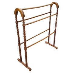 Antique Victorian Bobbin Frame Mahogany Quilt Rack