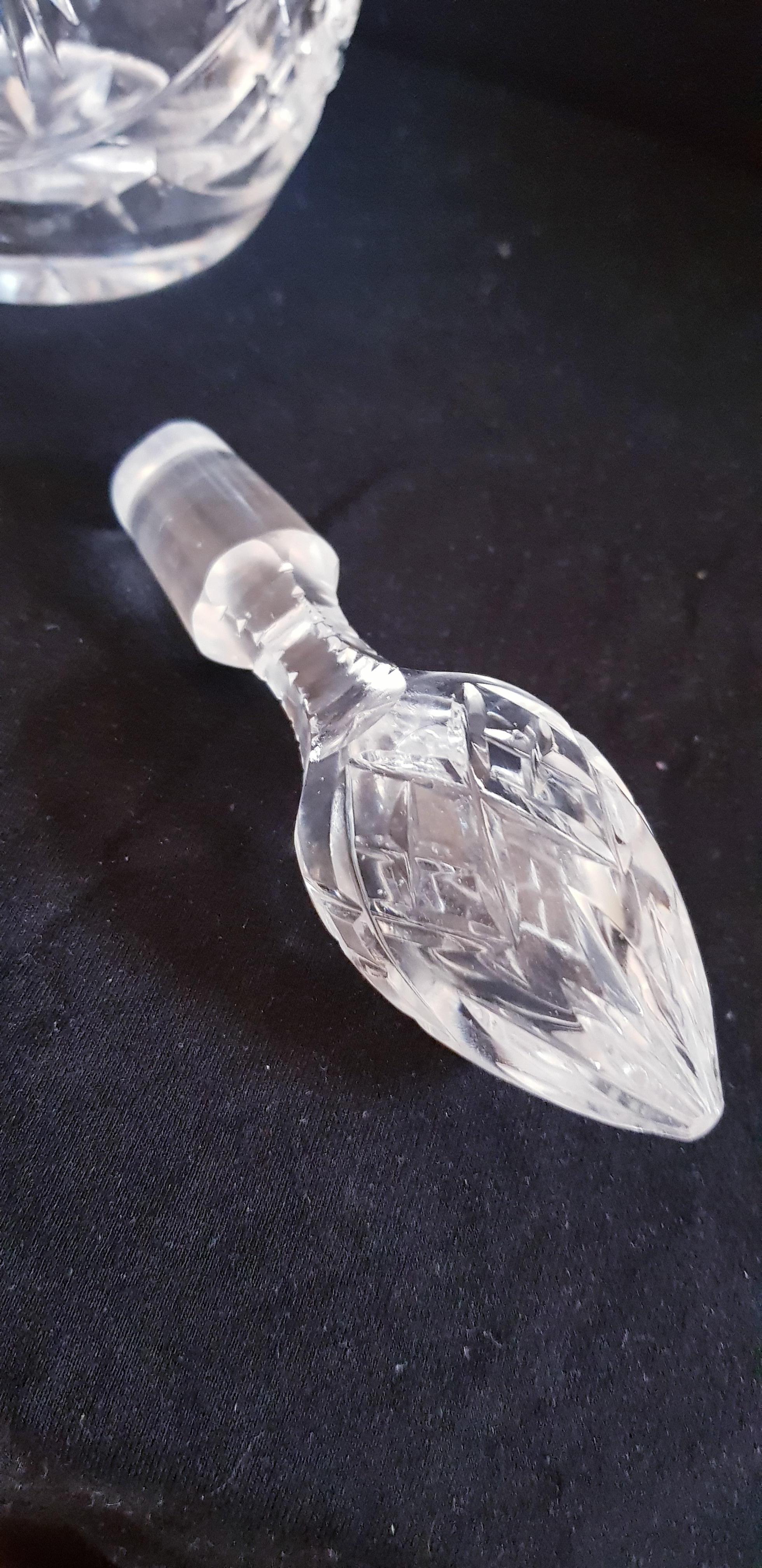 Hand-Crafted Victorian Bohemian Crystal Brilliant Cut Decanter For Sale