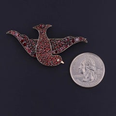 Victorian Bohemian Garnet Bird Brooch