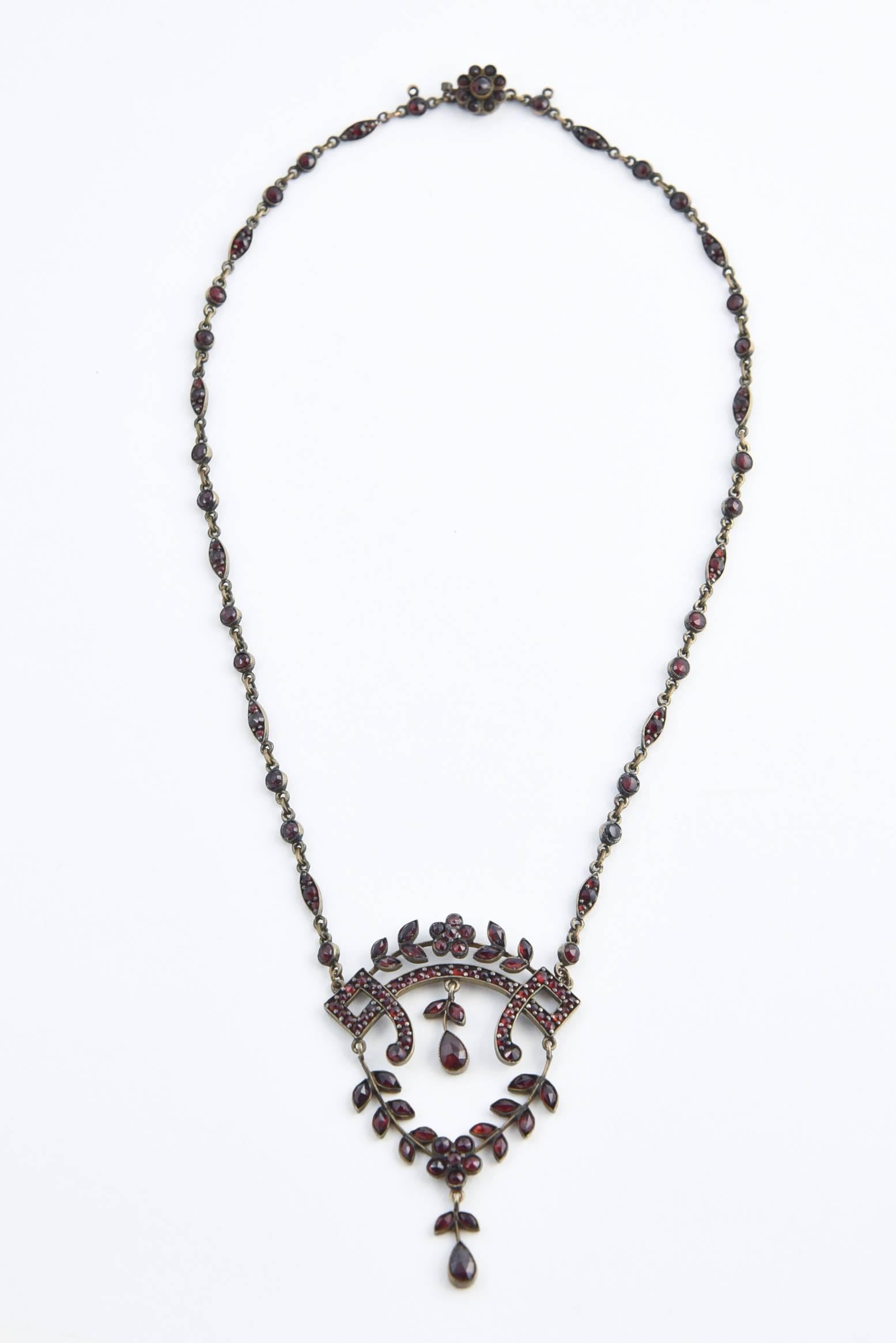 bohemian garnet necklace