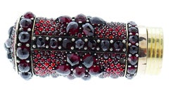 Etui à rouge à lèvres Victorien Bohème Or Grenat Antique