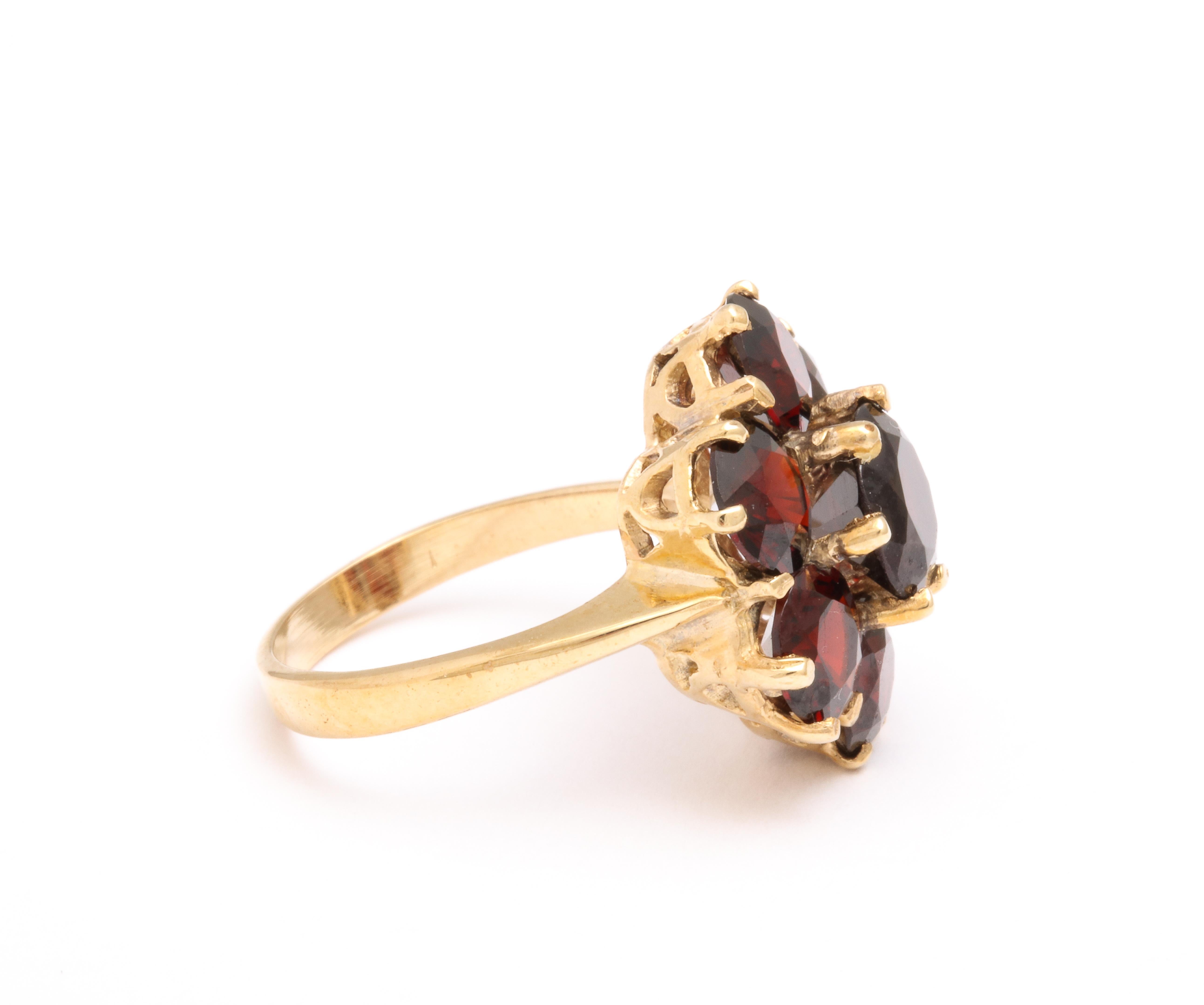 Victorian Bohemian Garnet Ring For Sale 2