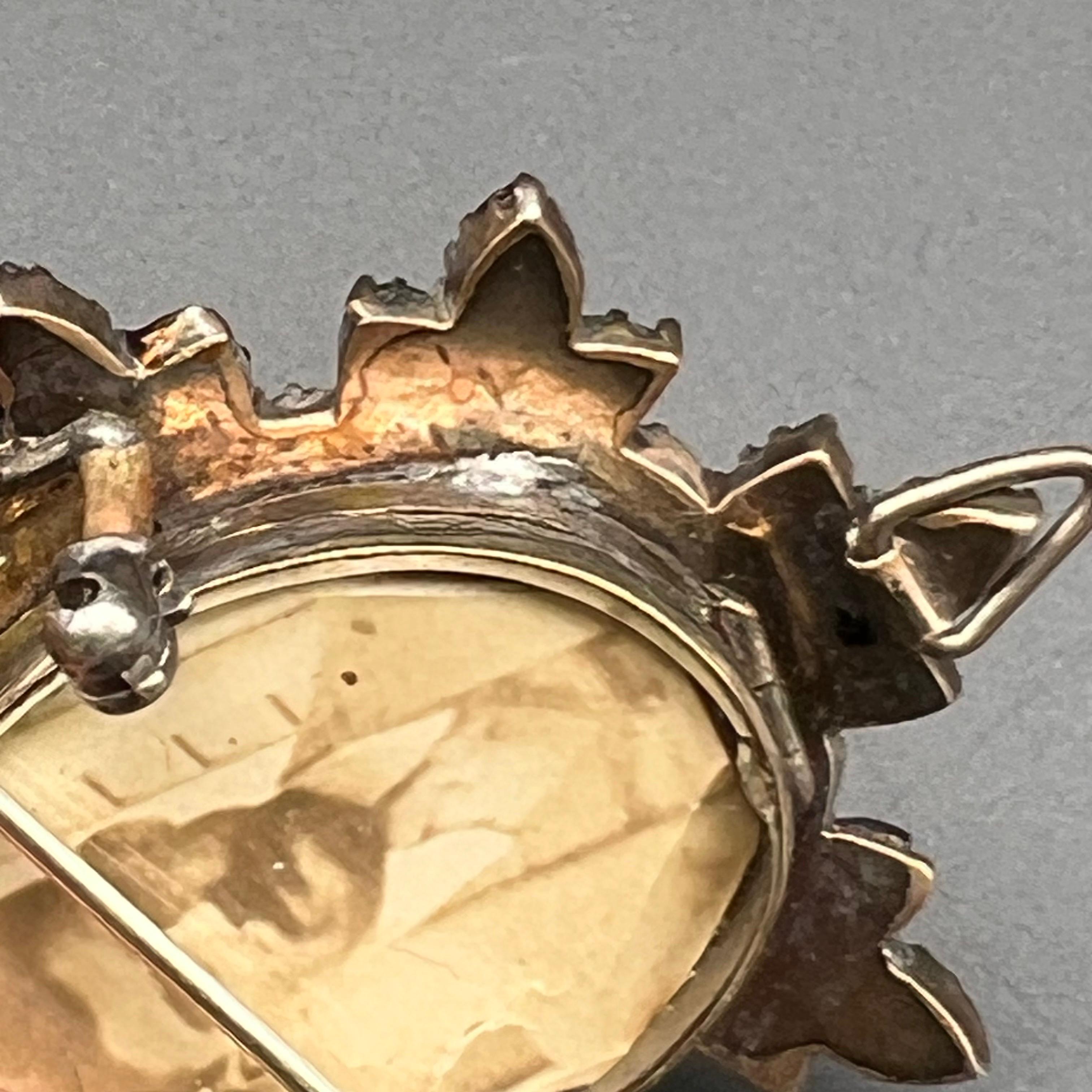 Ciondolo a forma di stella di granato vittoriano Bohemien Collana Spilla in vendita 5