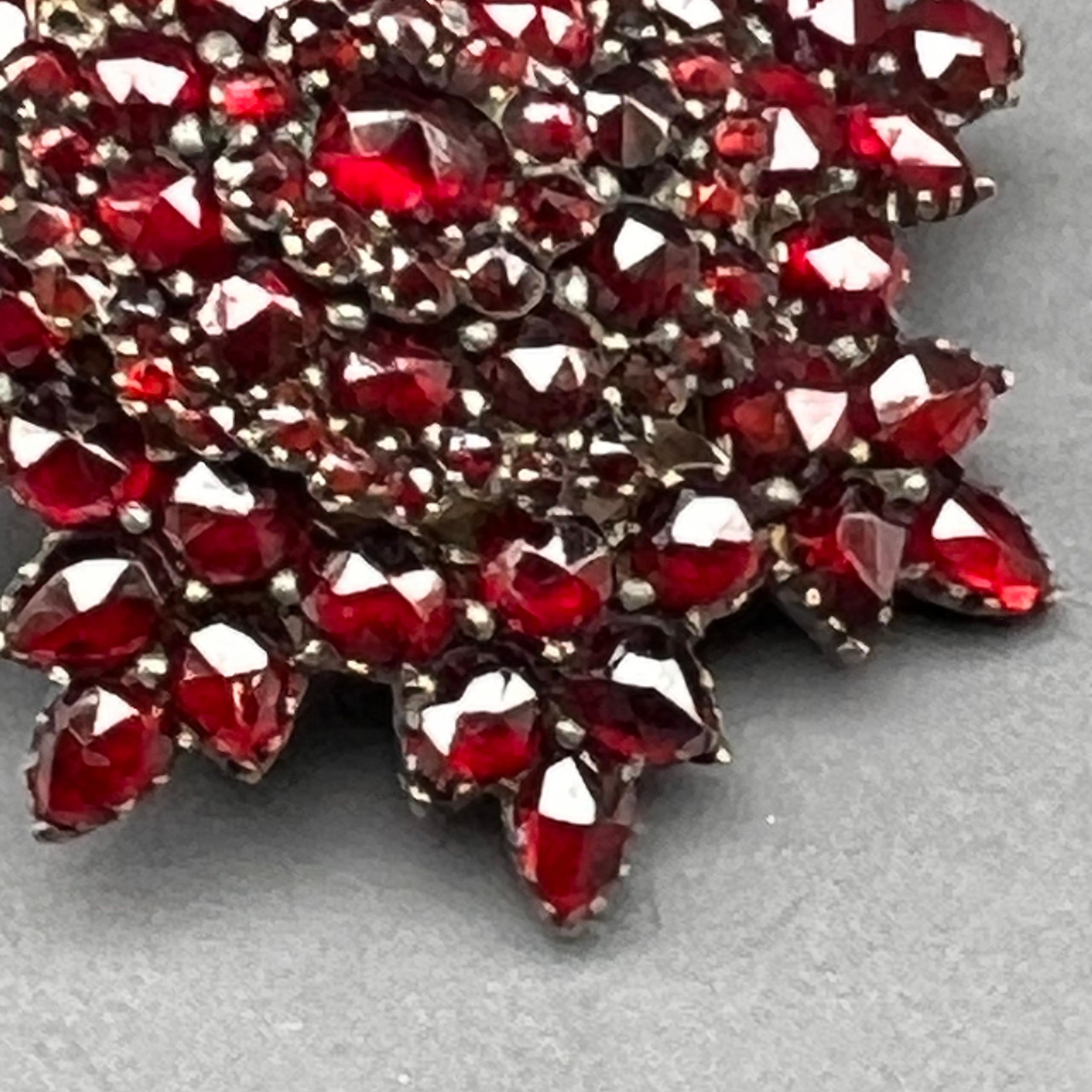 Ciondolo a forma di stella di granato vittoriano Bohemien Collana Spilla in vendita 1