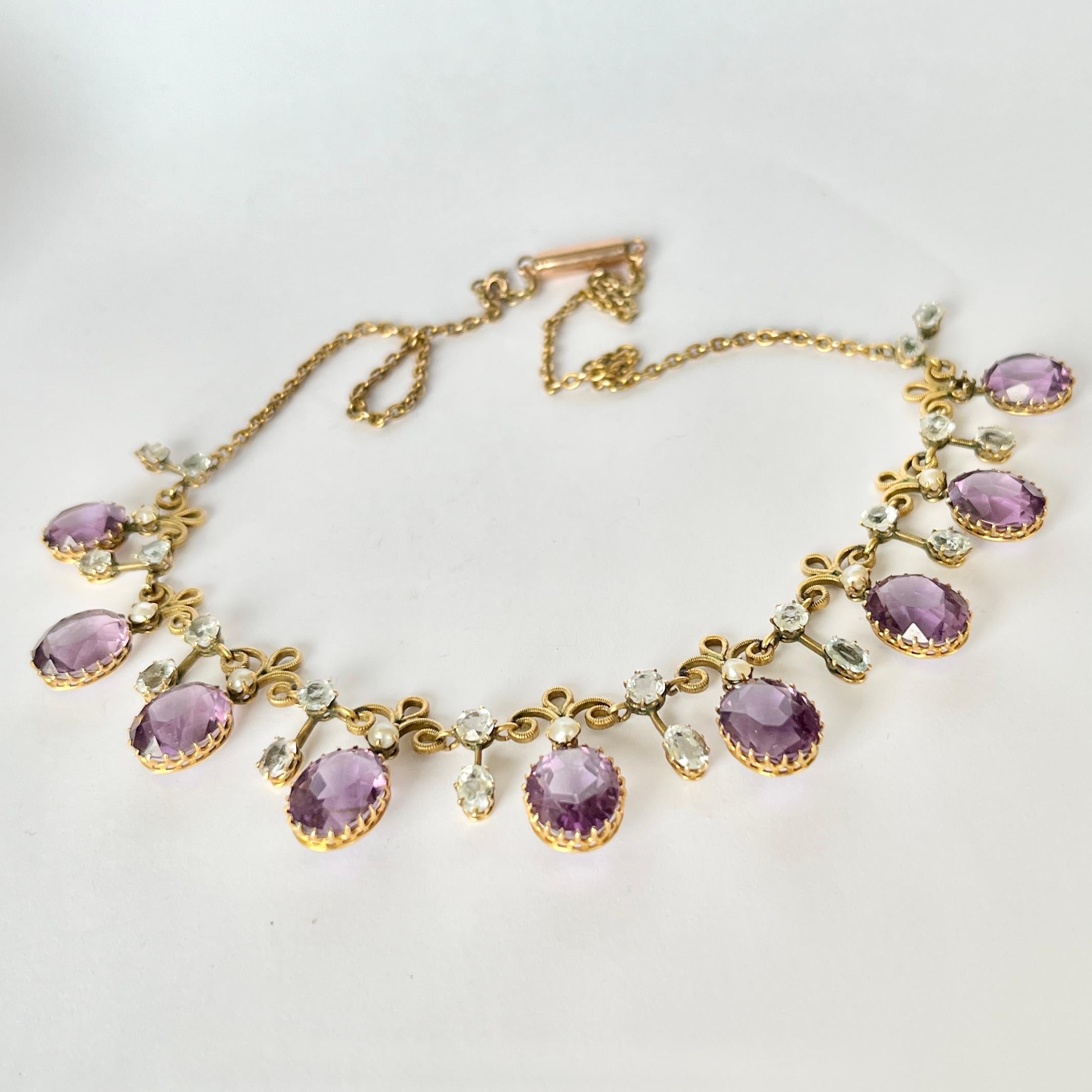 Women's Victorian Boodles & Dunthorne Amethyst and 9 Carat Yellow Gold For Sale