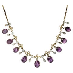 Victorian Boodles & Dunthorne Amethyst and 9 Carat Yellow Gold