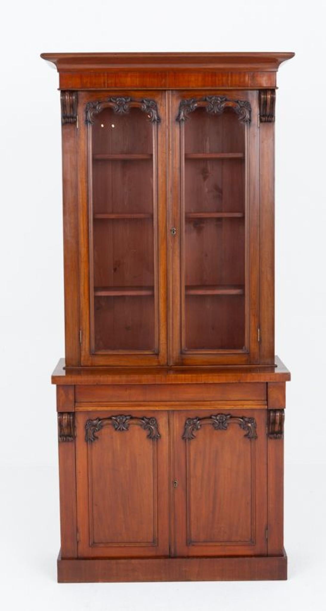 Mogano Mobile libreria vittoriano in mogano 1860 in vendita