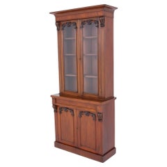 Bibliothèque victorienne en acajou 1860