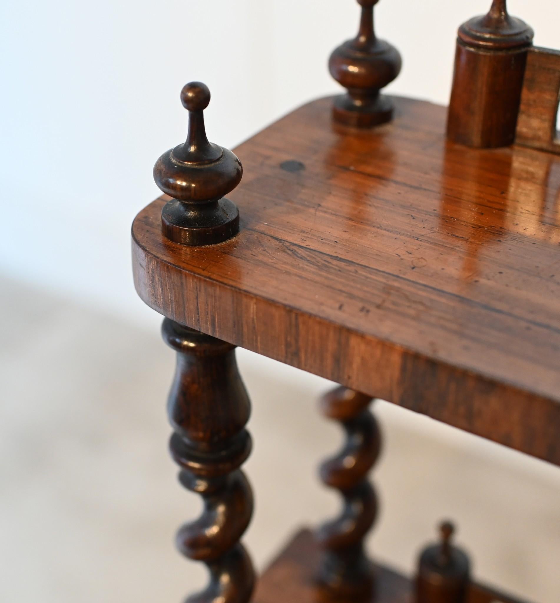 Victorian Bookcase Mahogany Carved 1880 Barley Twist In Good Condition In Potters Bar, GB