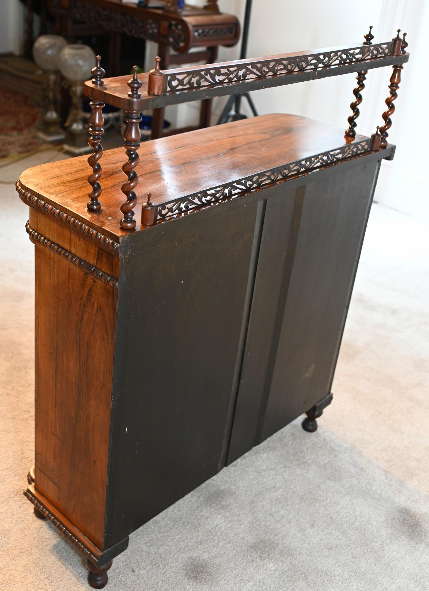 Victorian Bookcase Mahogany Carved 1880 Barley Twist 1