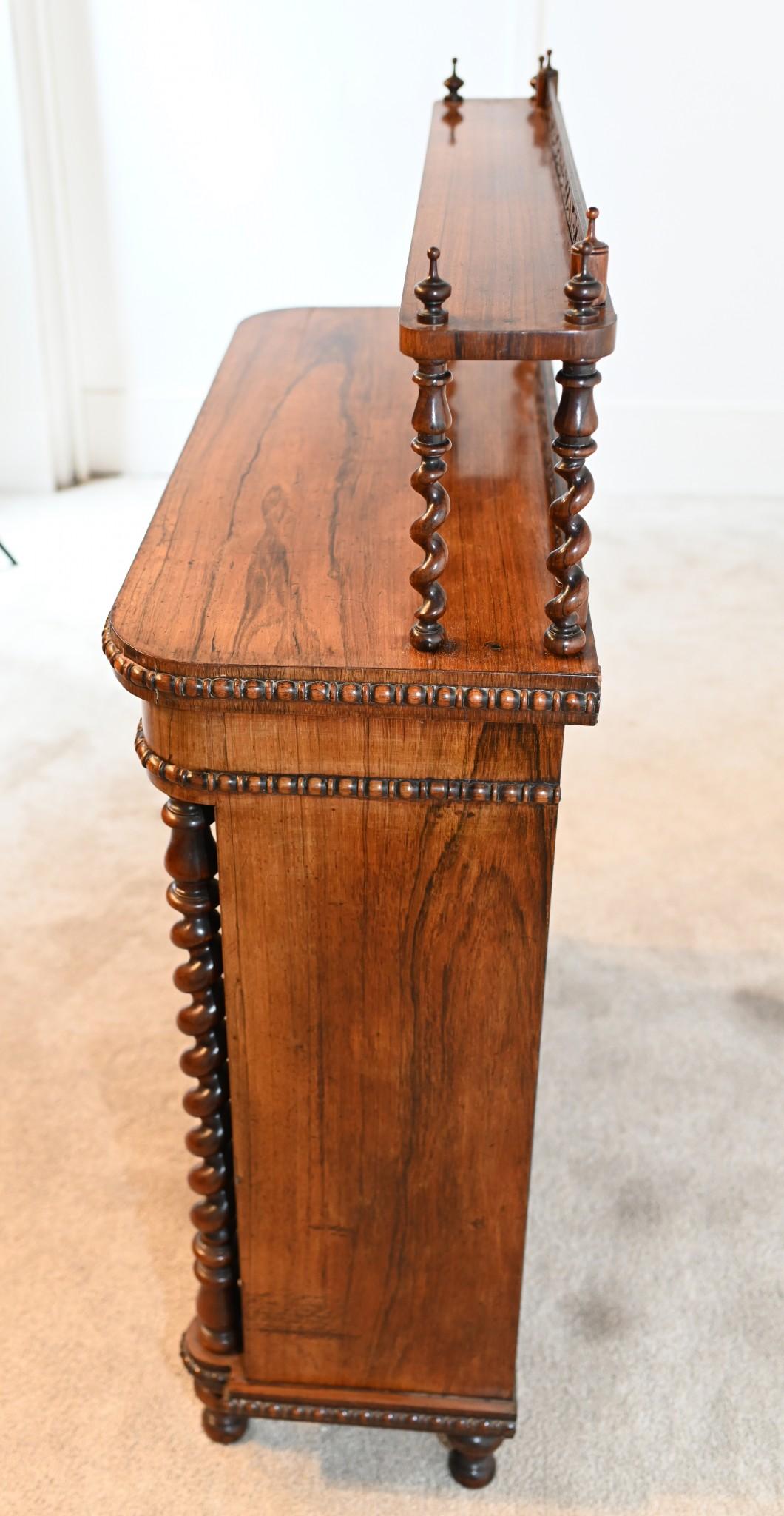 Victorian Bookcase Mahogany Carved 1880 Barley Twist 2