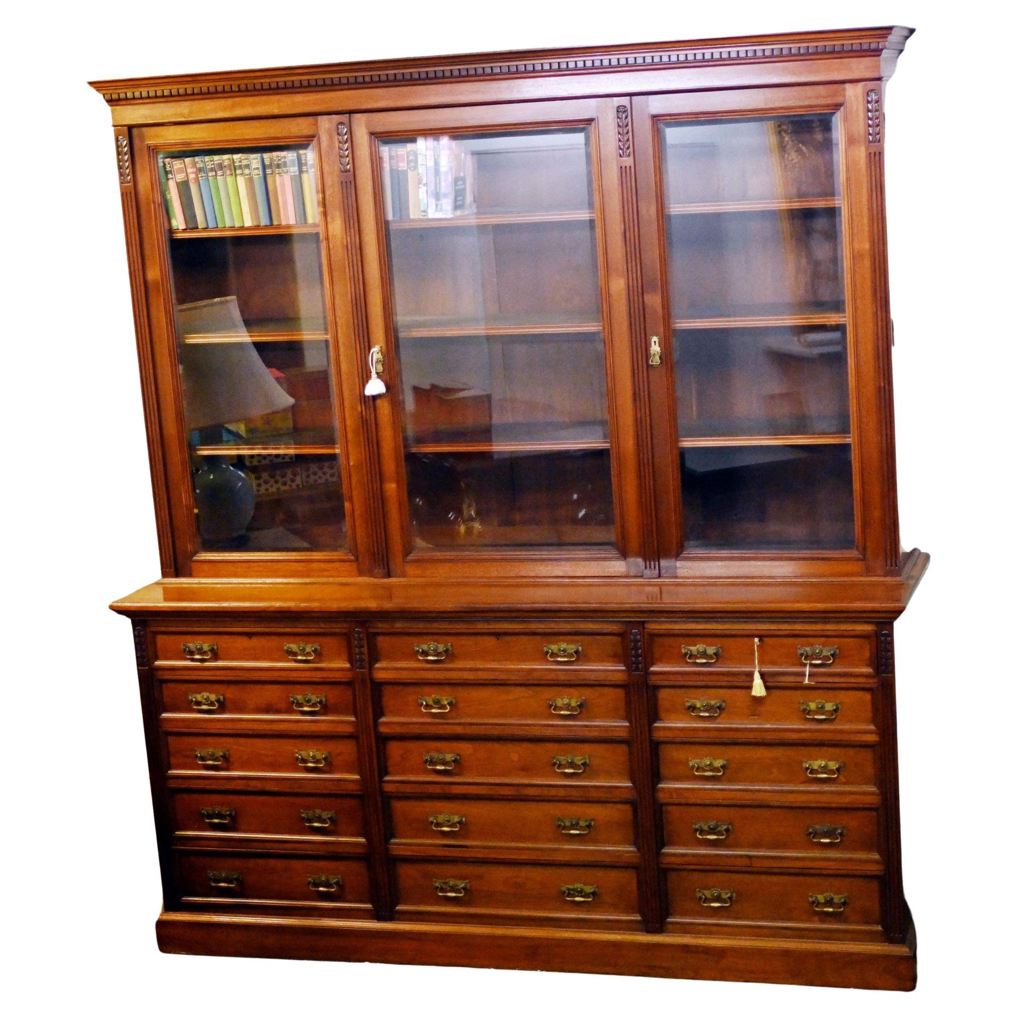 Libreria vittoriana in mogano Cabinet Biblioteca Hobbs & Co.