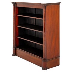 Victorian Bookcase Mahogany Open Front 1860