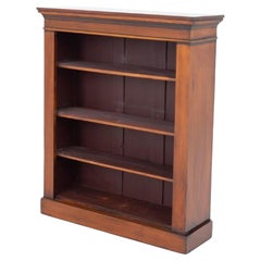 Victorian Bookcase Mahogany Open Front 1860