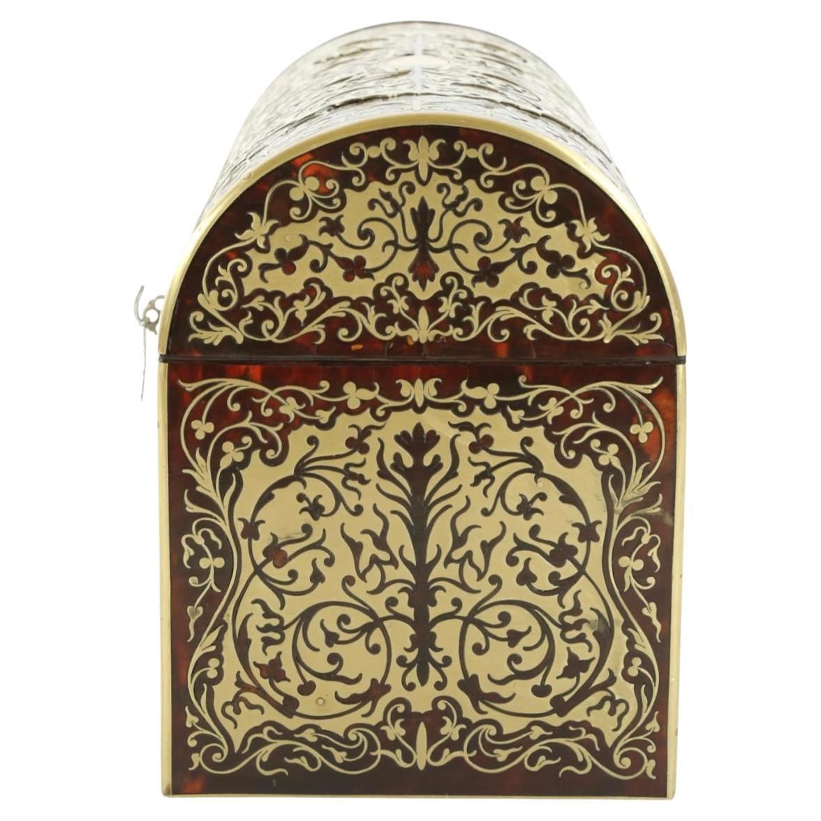 Victorian Boulle Dome-top Letter Box For Sale 2