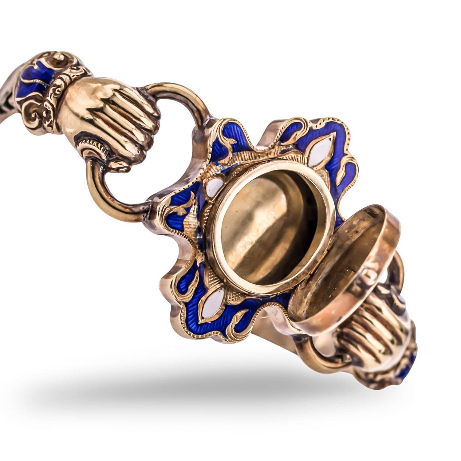 Victorian Bracelet Locket In Good Condition For Sale In Dallas, TX