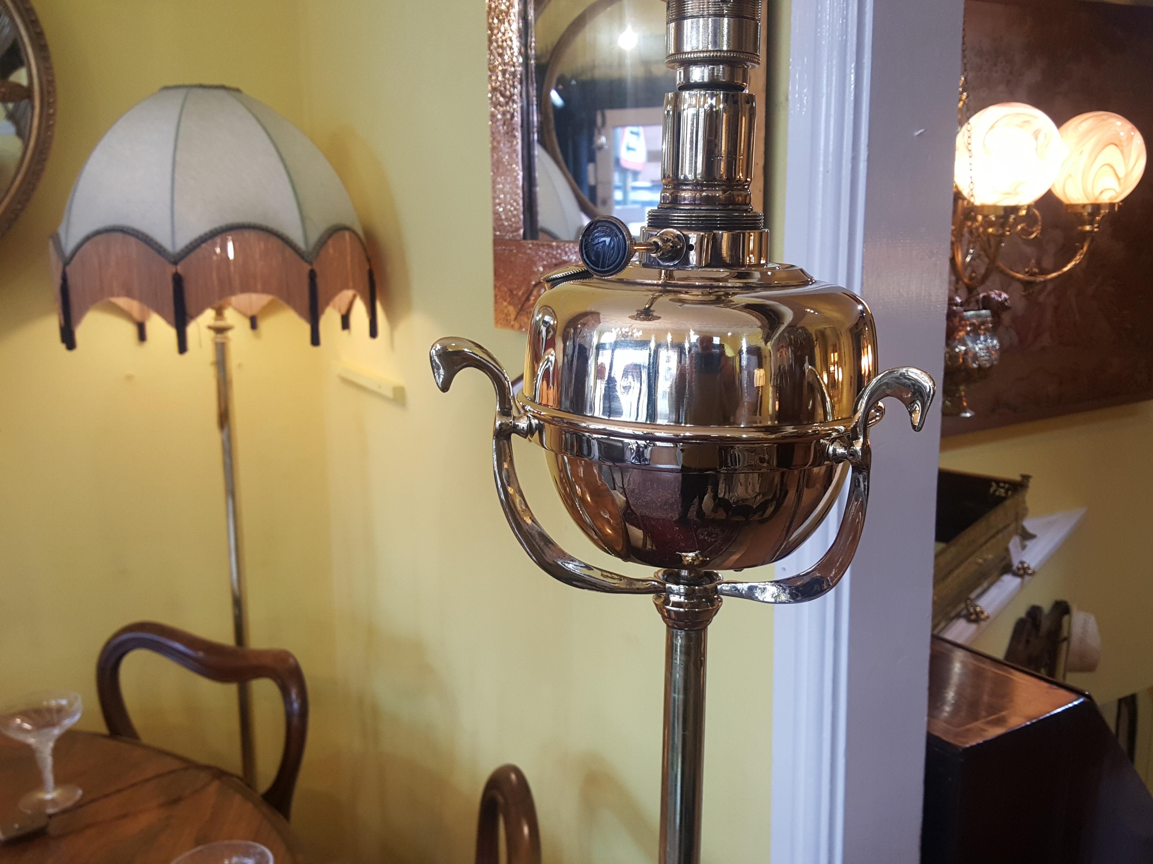 Late Victorian Victorian Brass Adjustable Standard Lamp