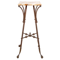Victorian Brass and Alabaster Pedestal Table