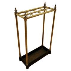 Victorian Brass and Cast Iron Umbrella Stand or Stick Stand