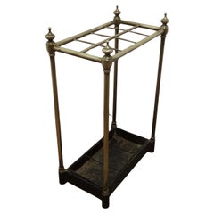 Victorian Brass and Cast Iron Walking Stick Stand or Umbrella Stand