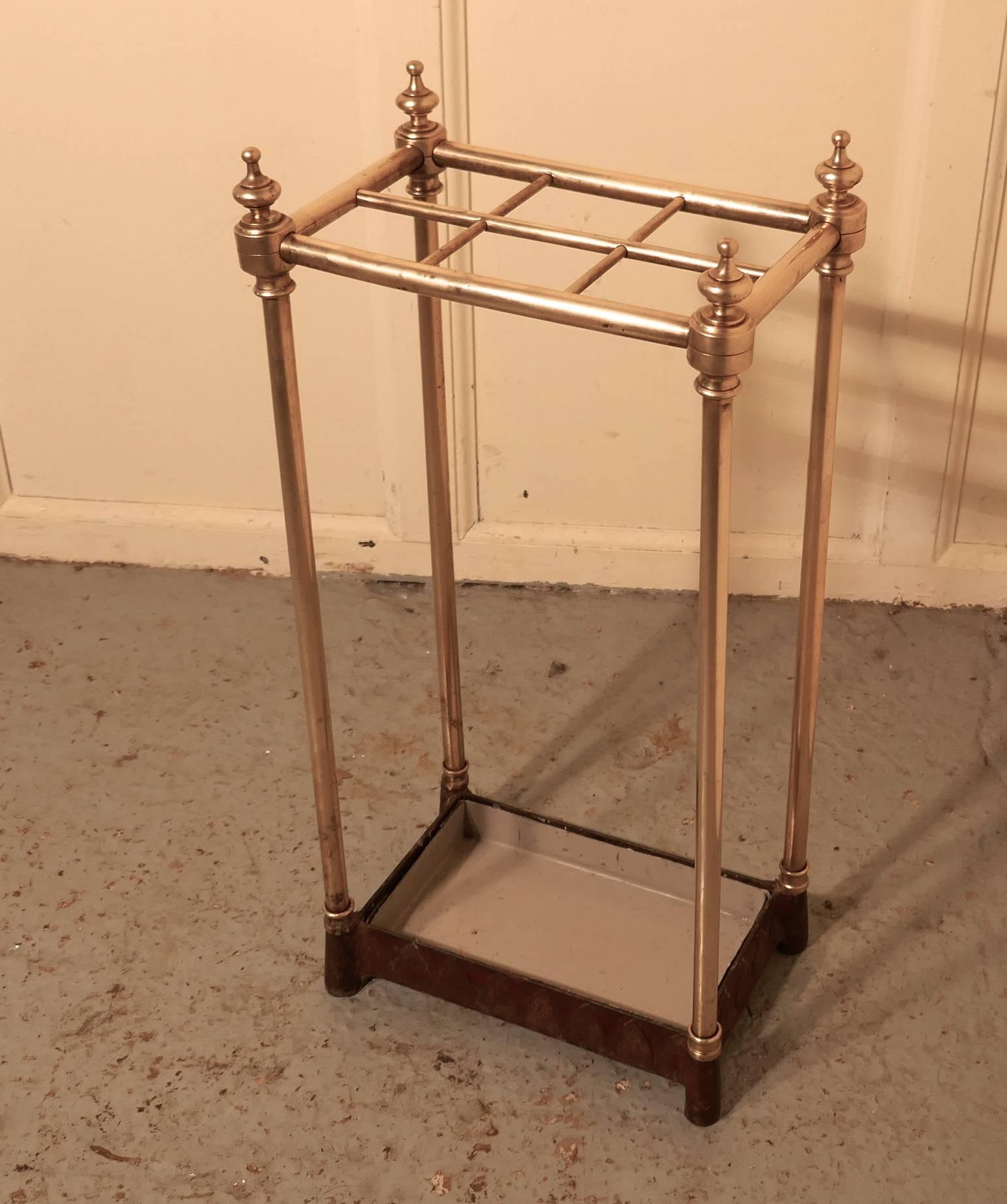 19th Century Victorian Brass and Cast Iron Walking Stick Stand or Umbrella Stand