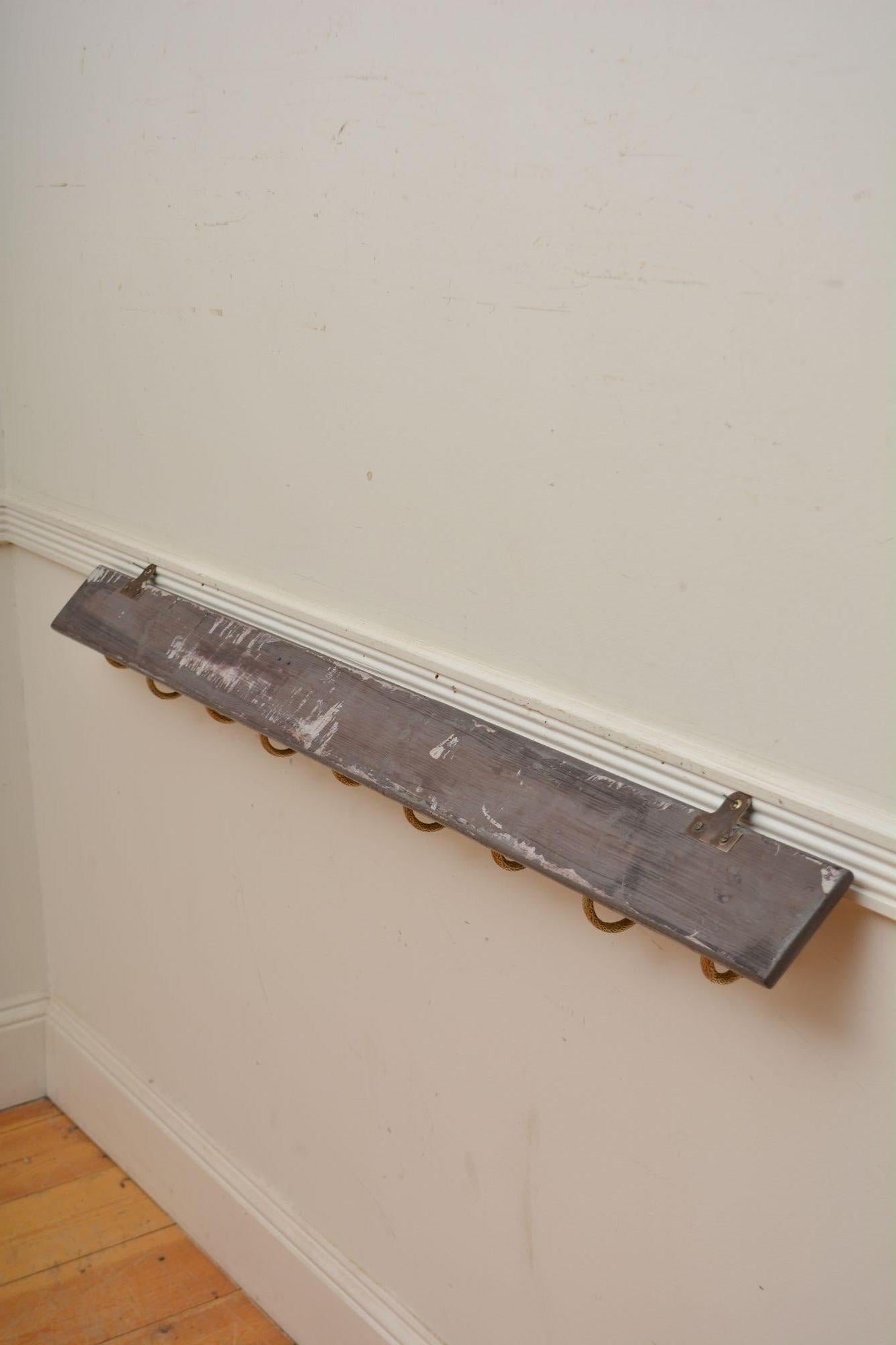 Victorian Brass and Ceramic Coat Hooks Coat Rack For Sale 12