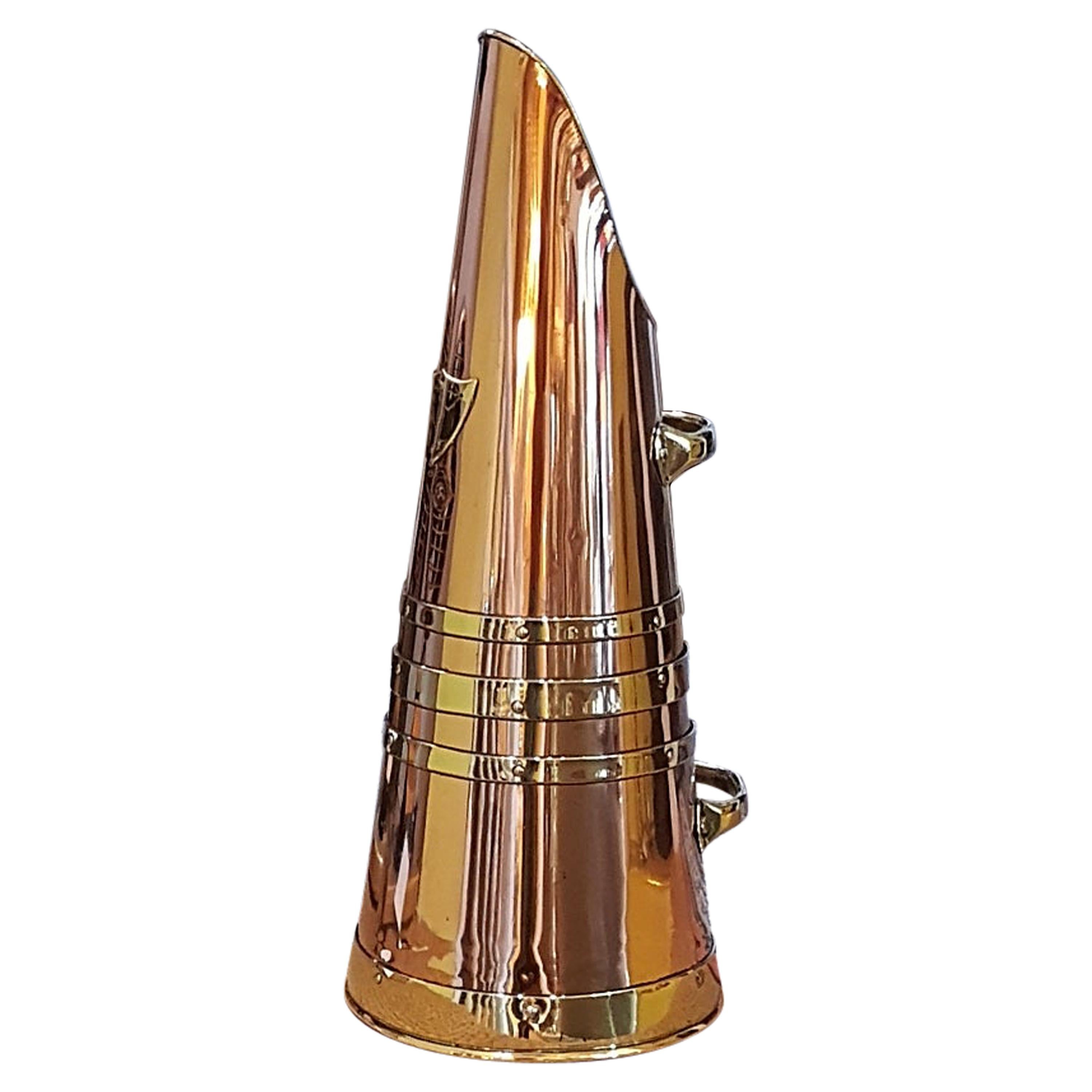 Victorian Brass and Copper Coal Receiver For Sale