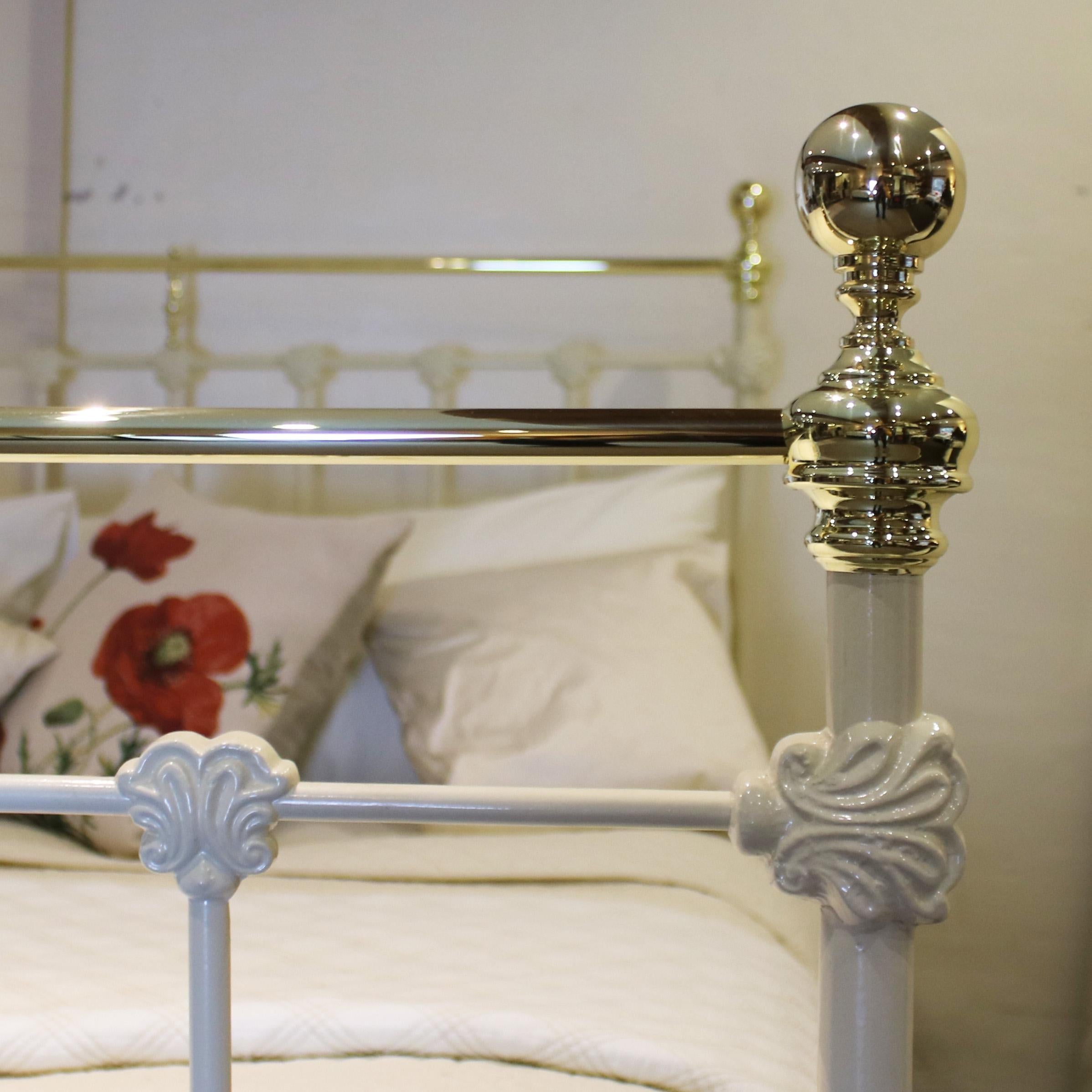 Victorian Brass and Iron Bed in Cream MK161 1