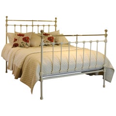 Victorian Brass and Iron Bed in Cream MK161