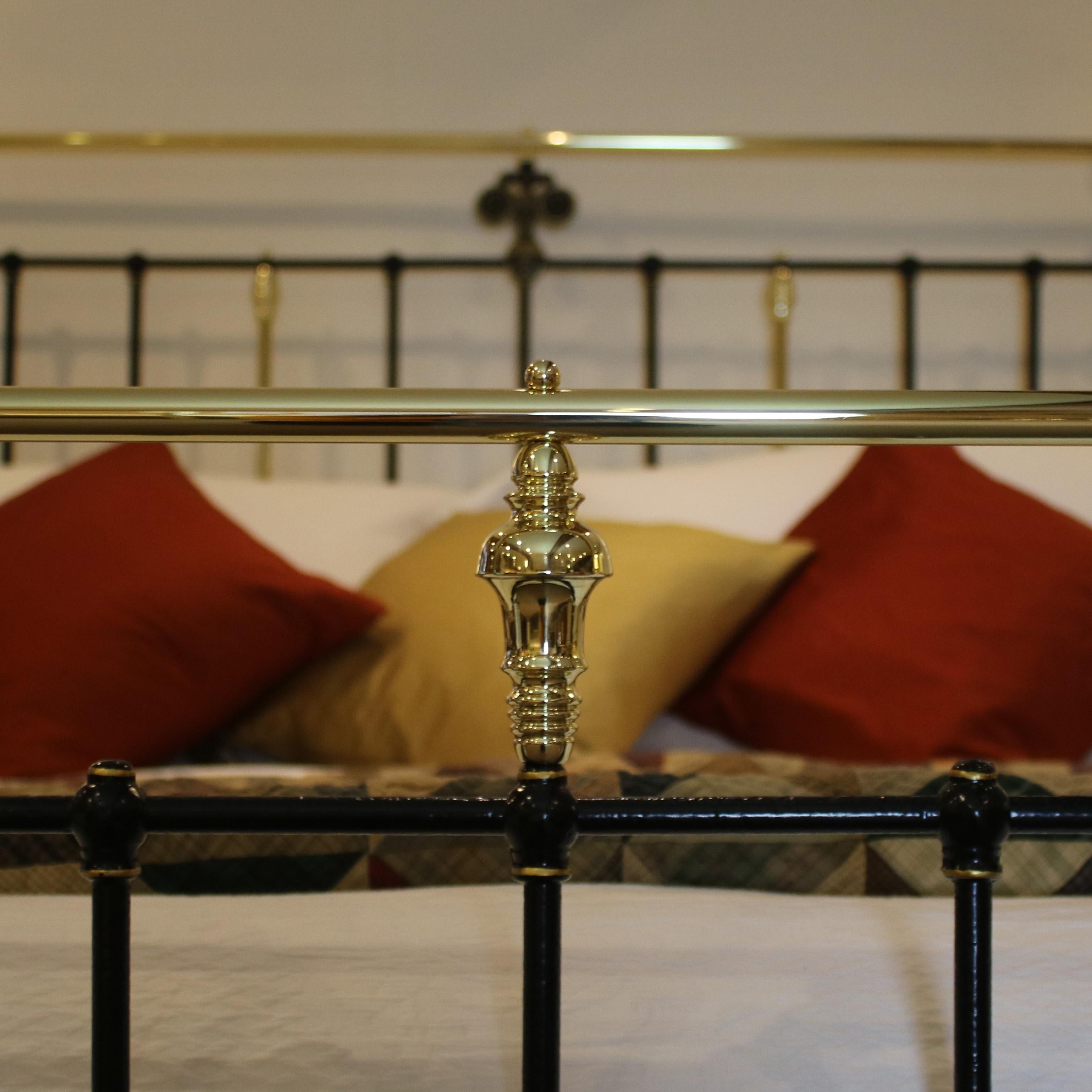European Victorian Brass and Iron Bed with Gold Lining MK163