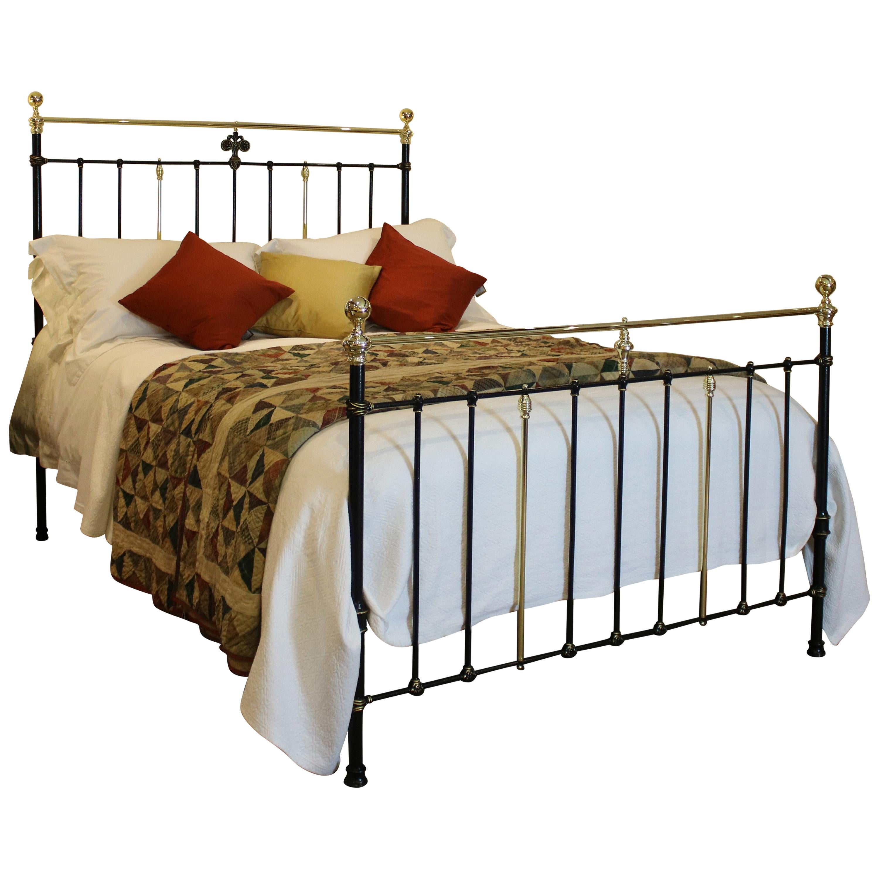 Victorian Brass and Iron Bed with Gold Lining MK163