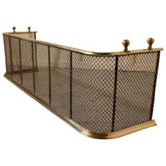 Victorian Brass and Iron Fender or Fireguard