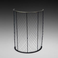 Victorian Brass and Wire Mesh Nursery Fender