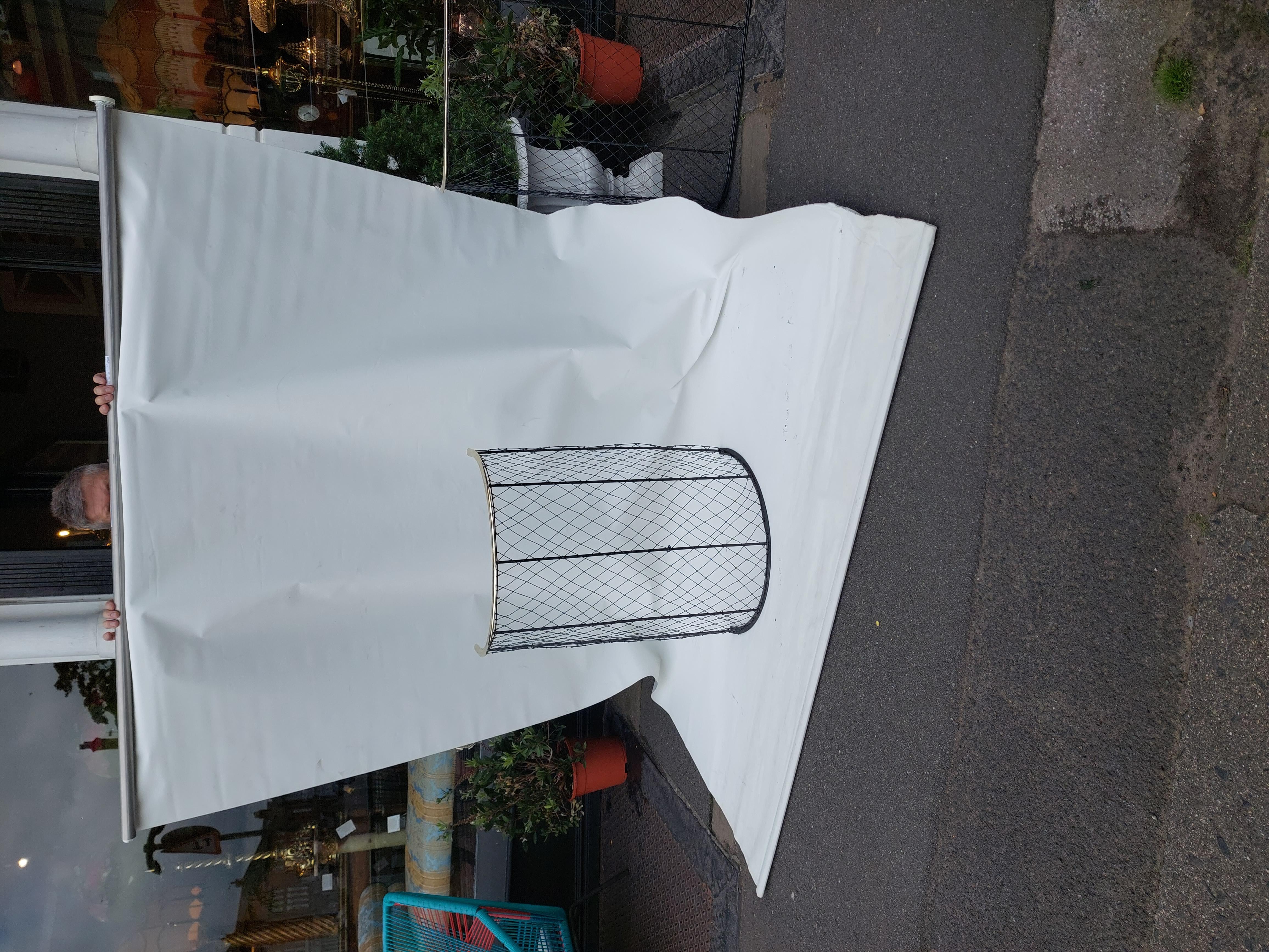 English Victorian Brass and Wire Mesh Nursery Fender For Sale