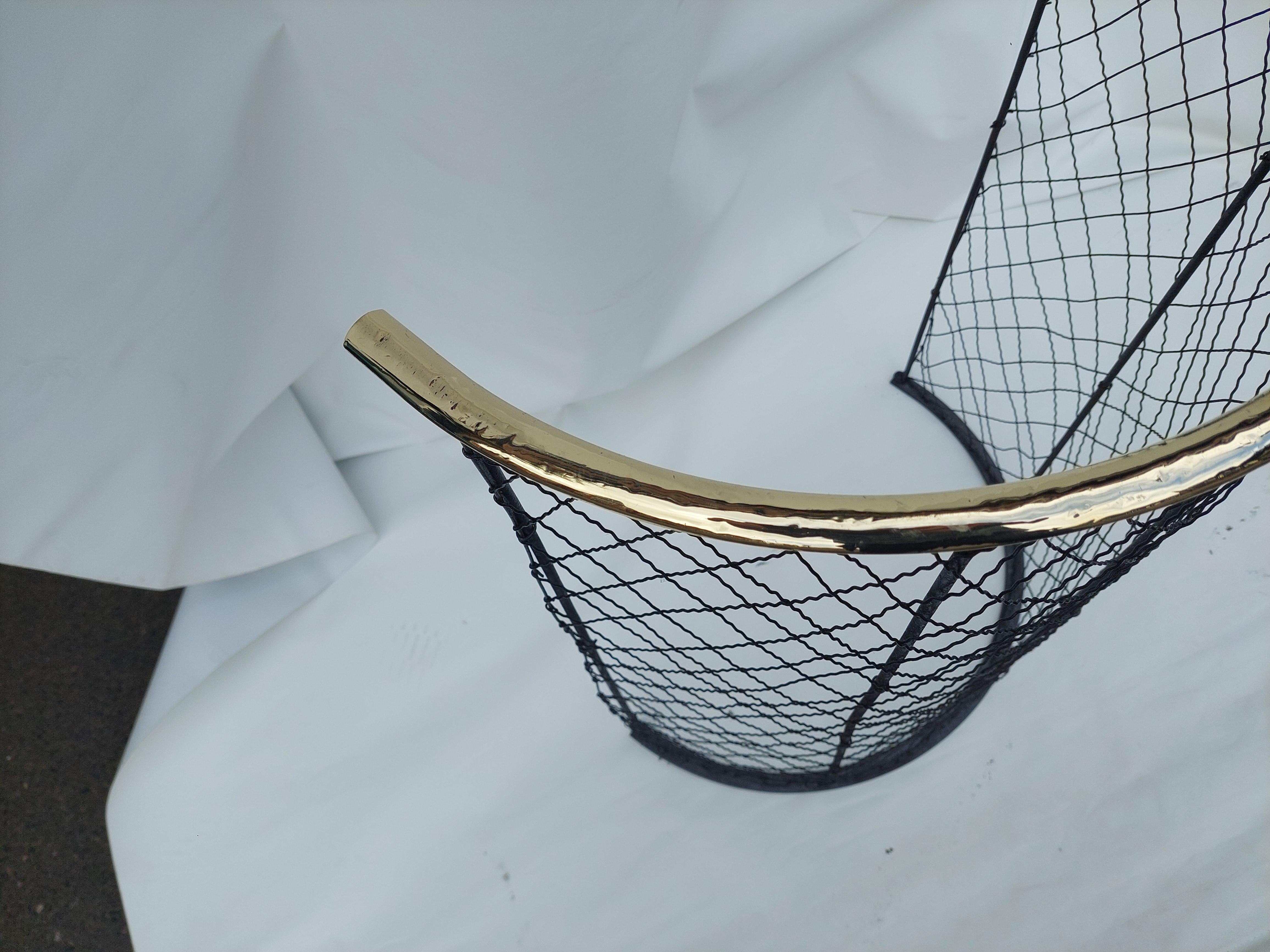 19th Century Victorian Brass and Wire Mesh Nursery Fender For Sale