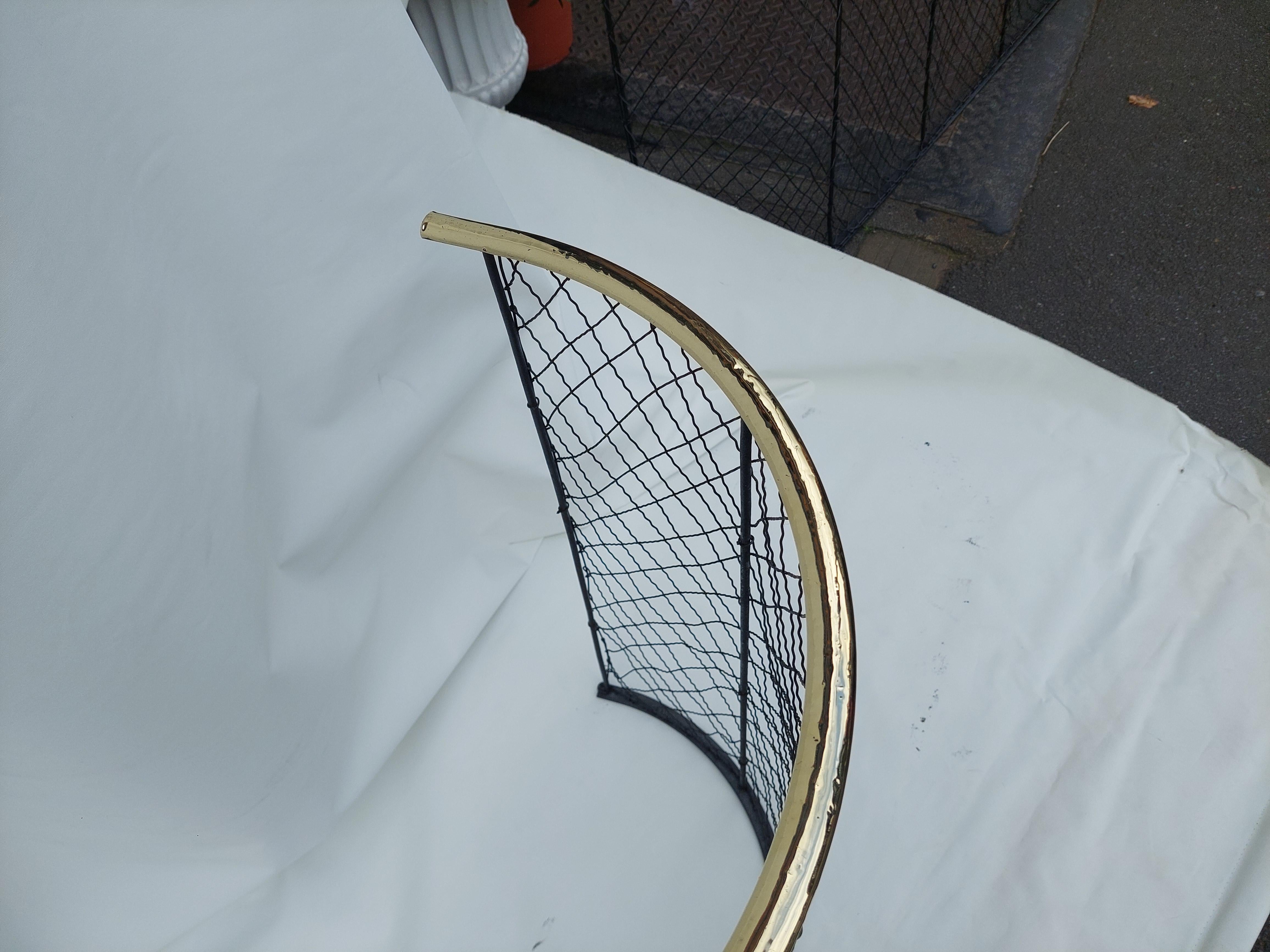 Victorian Brass and Wire Mesh Nursery Fender For Sale 1
