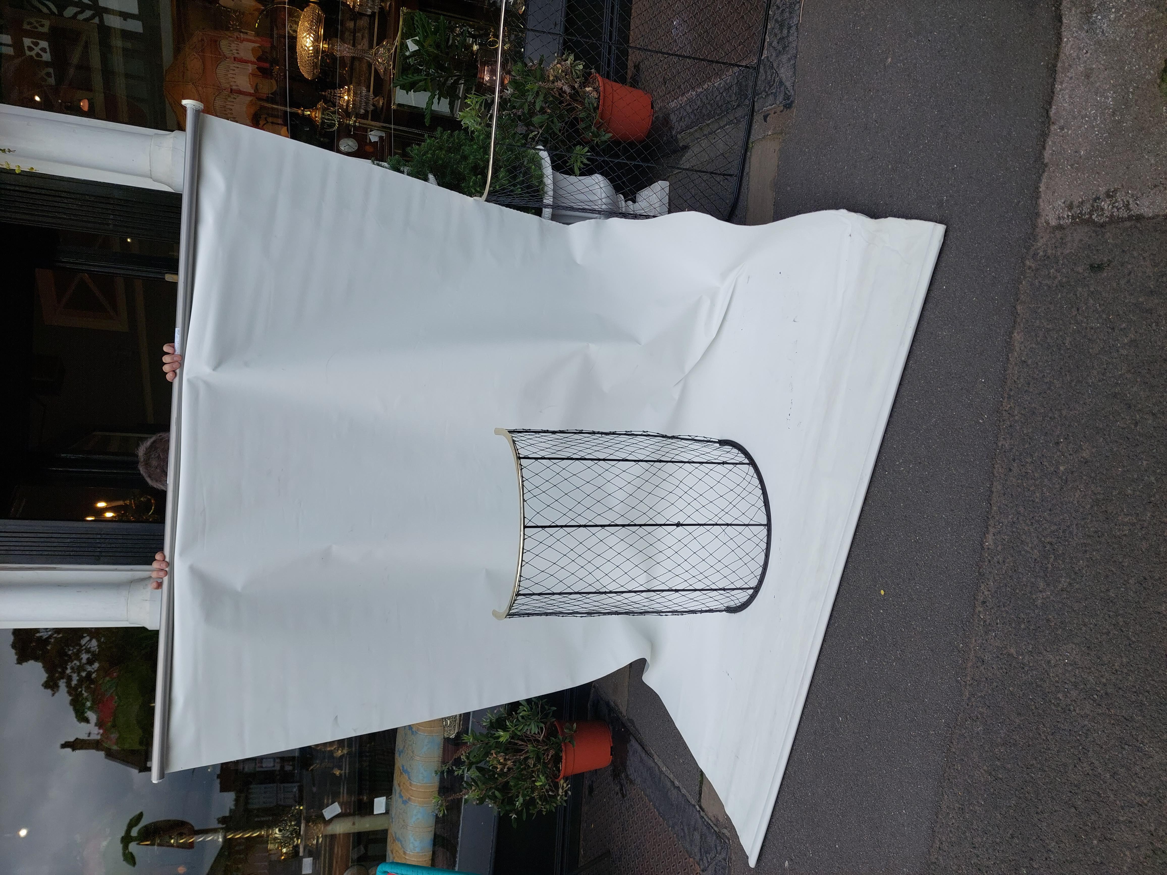 Victorian Brass and Wire Mesh Nursery Fender For Sale 4