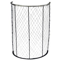Antique Victorian Brass and Wire Mesh Nursery Fender
