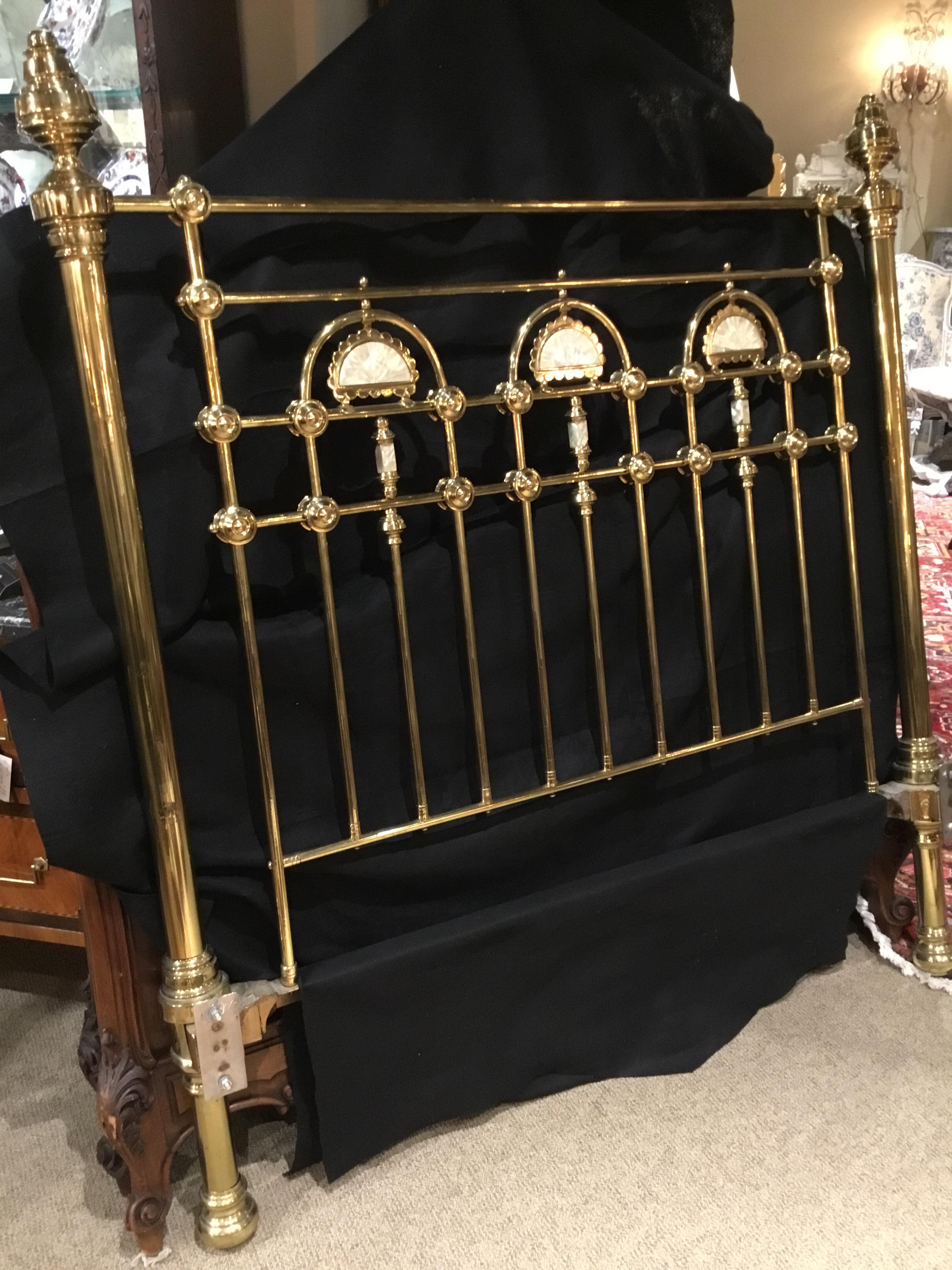 antique brass bed