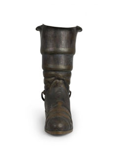 Victorian Brass Boot Umbrella Stand