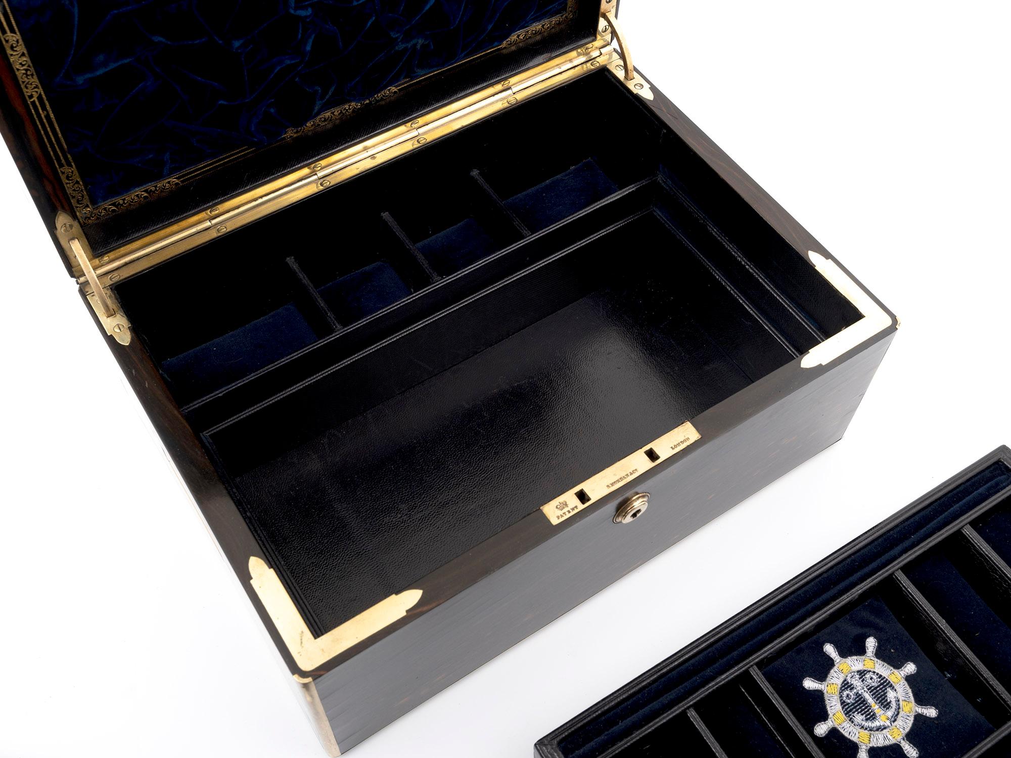 Victorian Brass Bound Jewellery Box in Coromandel 10