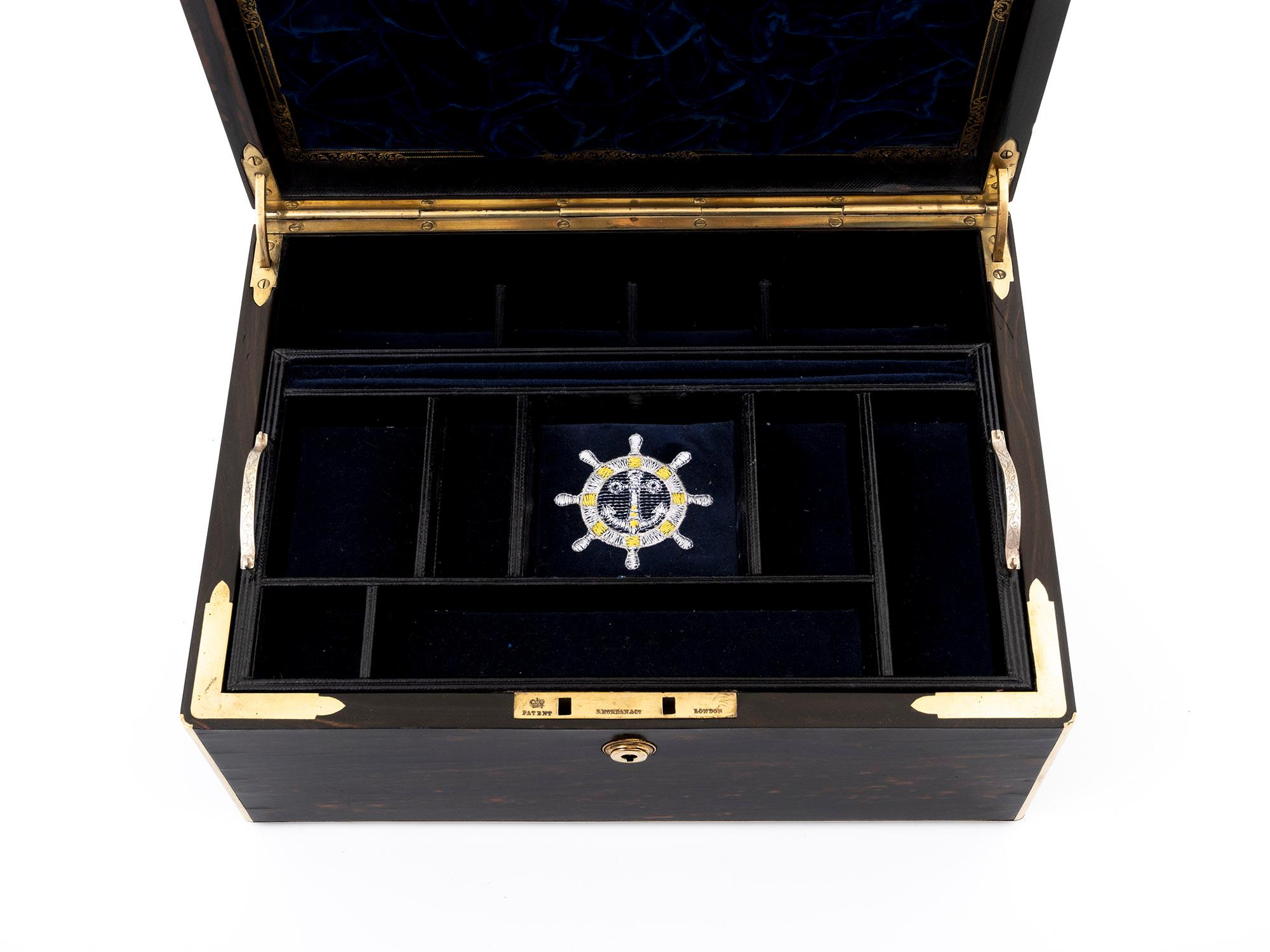 Victorian Brass Bound Jewellery Box in Coromandel 3