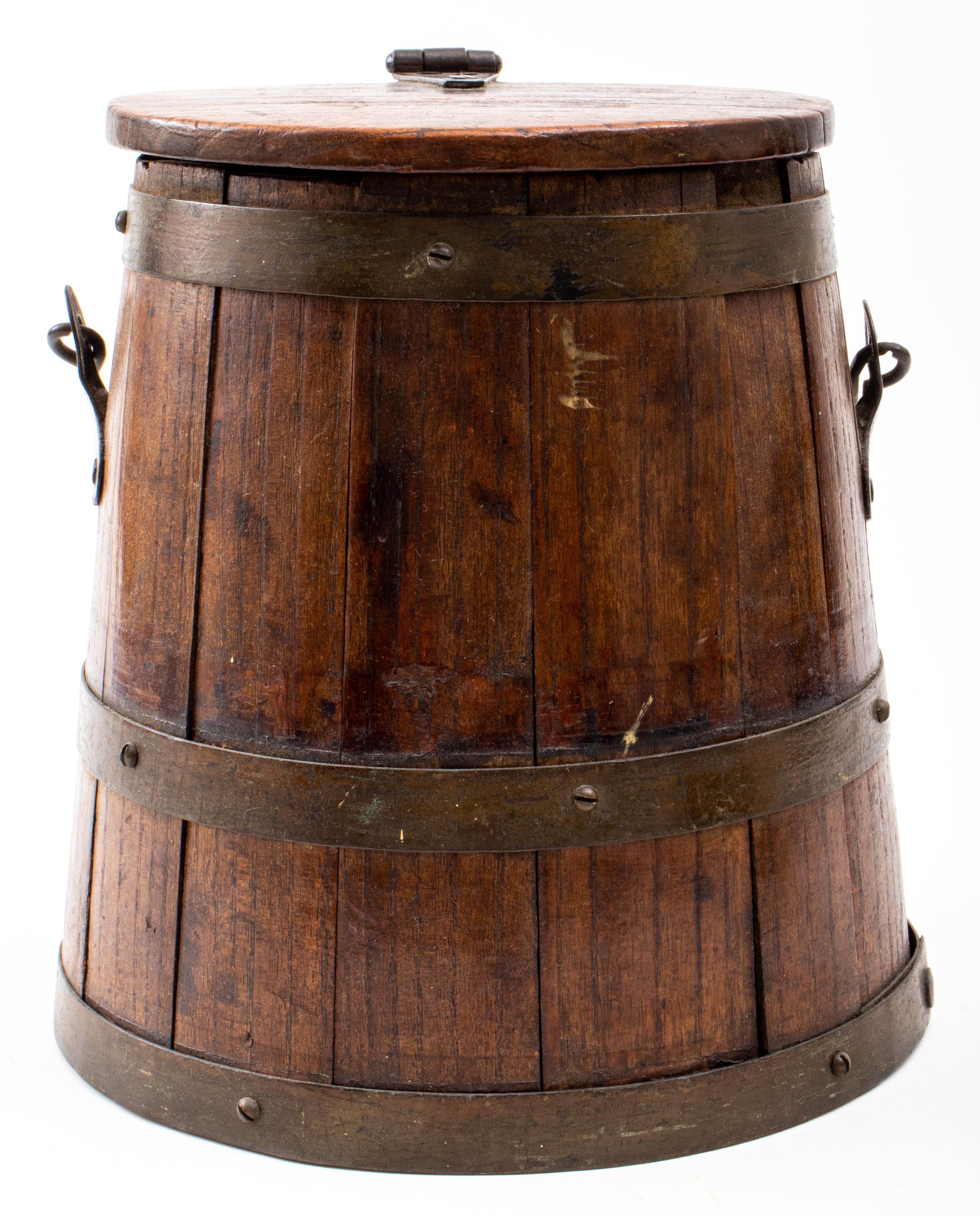 antique milk bucket